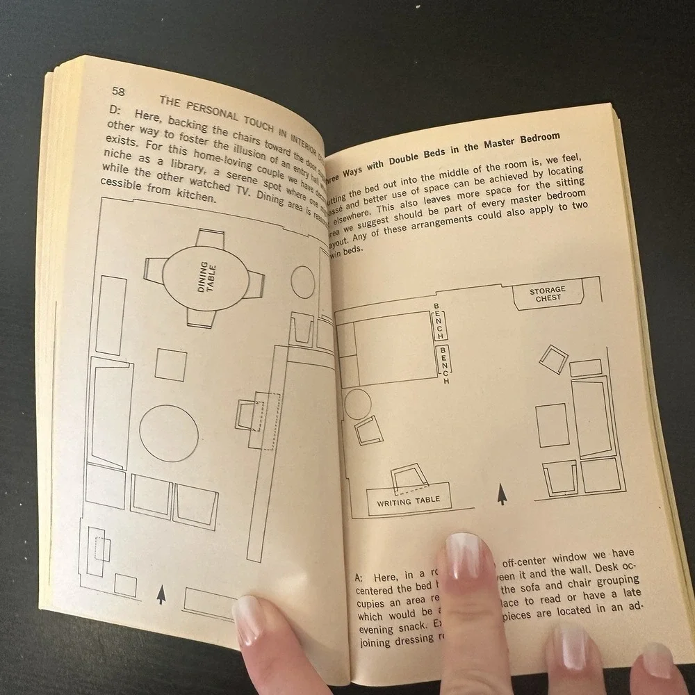 The Personal Touch in Interior Decorating by Betty Pepis - paperback book - 1964